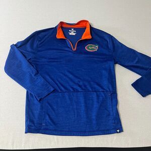 Florida Gators Fanatics Mens Large Blue Orange Quarter Zip Pullover NCAA